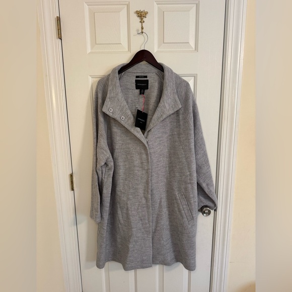 Cynthia Rowley Pea Coat size XXXL grey wool NWT - Picture 1 of 4